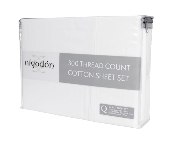 ALGODON 300TC PURE COTTON SHEET SETS