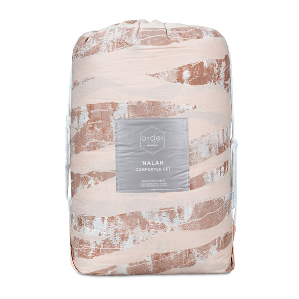“NALAH” COMFORTER SET IN CLAY