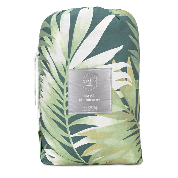 “NAVA” COMFORTER SET IN KHAKI