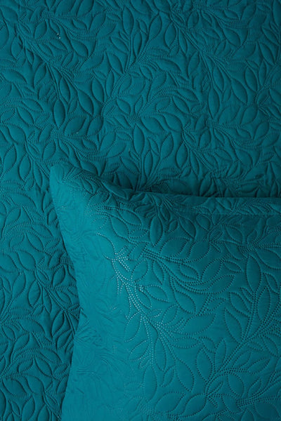 Botanica Embossed Coverlet Set - Teal