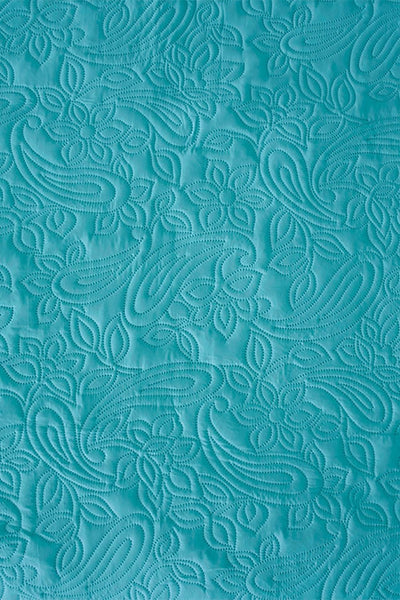 Paisley Embossed Coverlet Set - Peacock