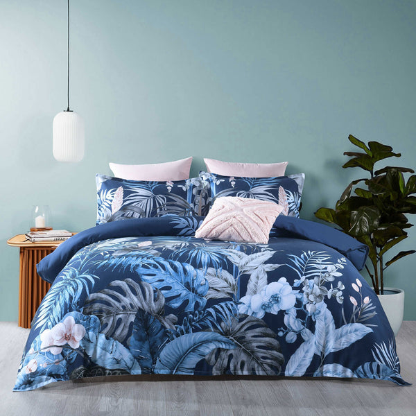 KAILUA QUILT COVER SET INDIGO