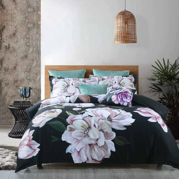 Tazanna Black Quilt Cover Set
